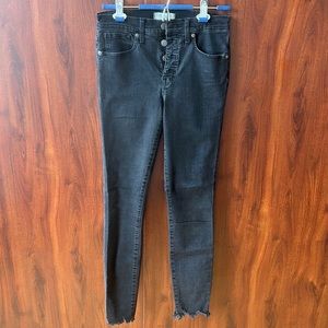 Madewell tall skinny black jeans